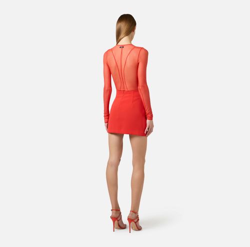 Miniskirt with jewel detail