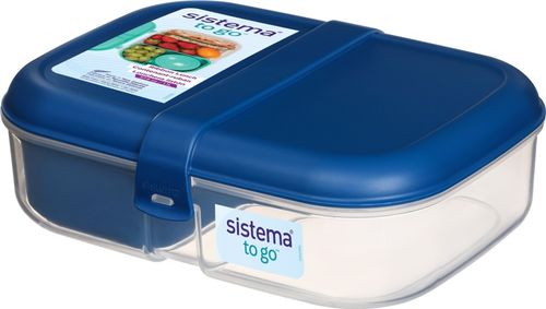 קופסת אוכל ריבון 1.1 ליטר מנטה מחולקת עם מיכל תוספות סיסטמה | Siatema TO GO 