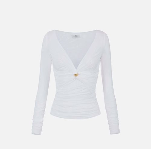 Jersey top with jewel detail