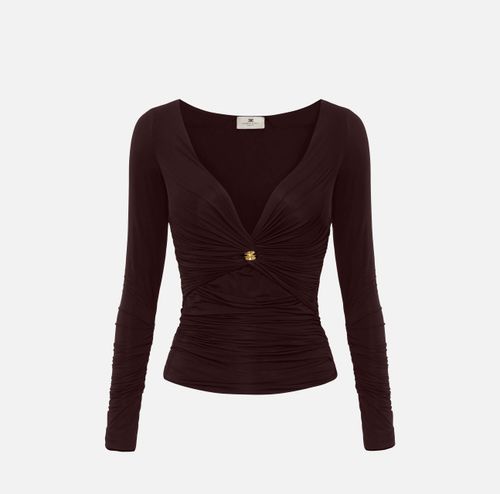Jersey top with jewel detail