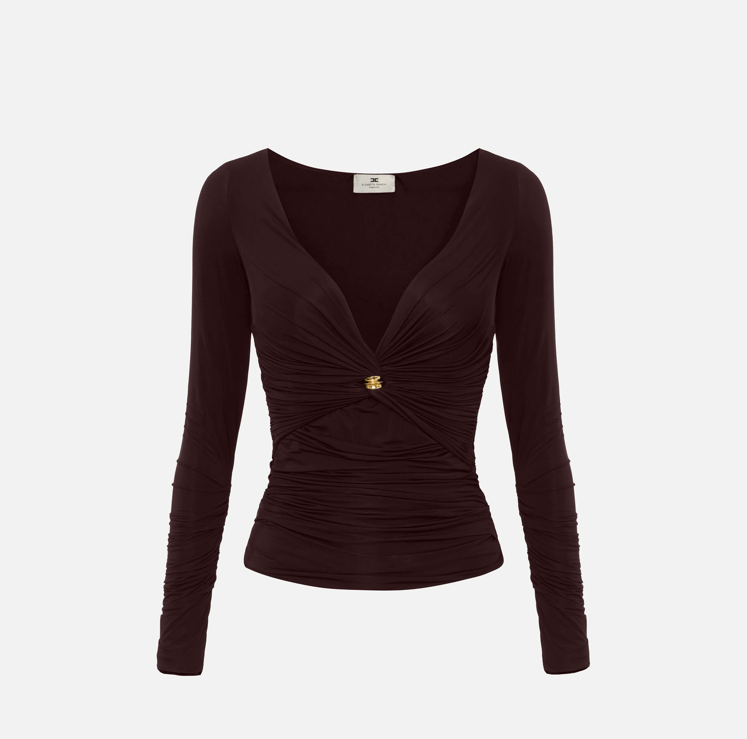 Jersey top with jewel detail