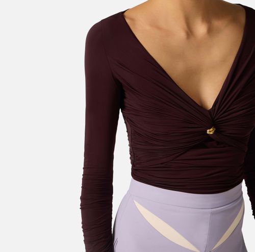 Jersey top with jewel detail