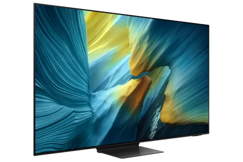 טלוויזיה סמסונג OLED 4K דגם S95F עם מסך Glare Free מונע השתקפויות ומעבד AI חכם.