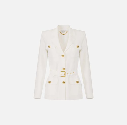 Full Milano stitch knit jacket