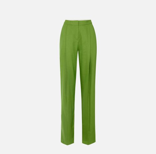 Linen-blend trousers