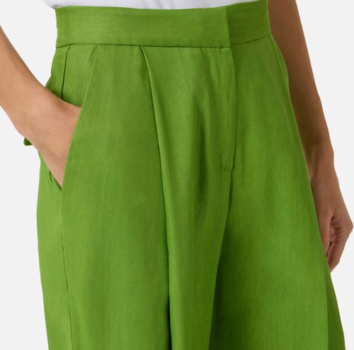 Linen-blend trousers