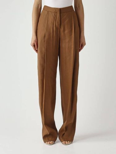Linen-blend trousers