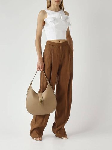 Linen-blend trousers