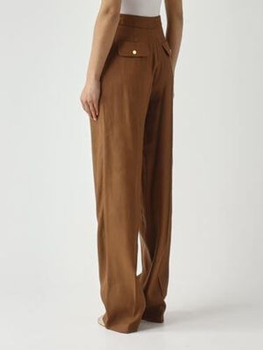 Linen-blend trousers