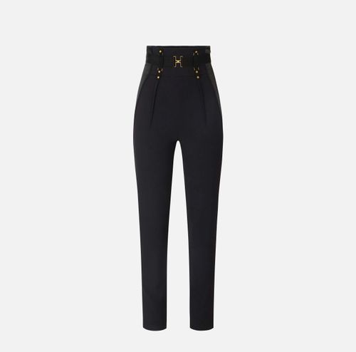 Bustier trousers in lightweight crêpe and satin fabrics