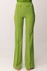Trousers in lightweight crêpe and satin fabrics