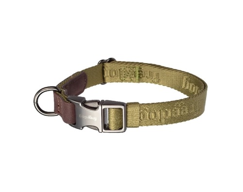 FREEDOG קולר מתכוונן מפשתן צבע ירוק מידה L