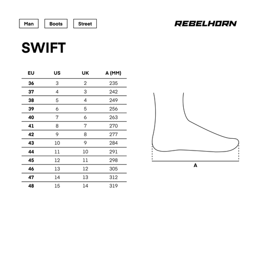 נעל רכיבה רבל הורן שח/צה - REBELHORN SWIFT