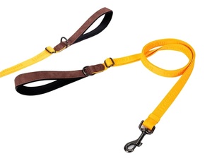 FREEDOG רצועה מתכווננת מפשתן צבע צהוב מידה L