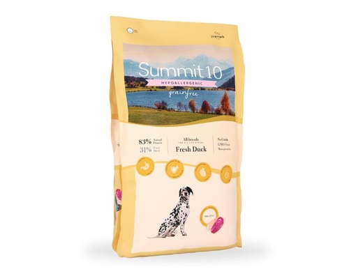 SUMMIT 10 סאמיט 10 גריין פריי ברווז לכלב בוגר 12 ק