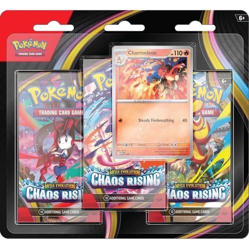 Pokémon Chaos Rising Triple Blister Pack – חבילת בליסטר פוקימון Chaos Rising