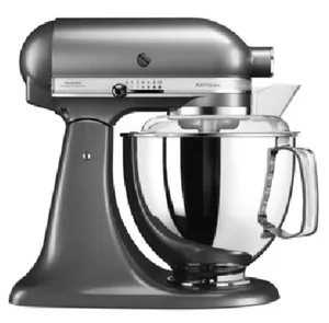 מיקסר KitchenAid דגם פנינה כסופה (5KSM175EMS) Artisan עם 2 קערות בנפחים שונים – תוצרת ארה"ב