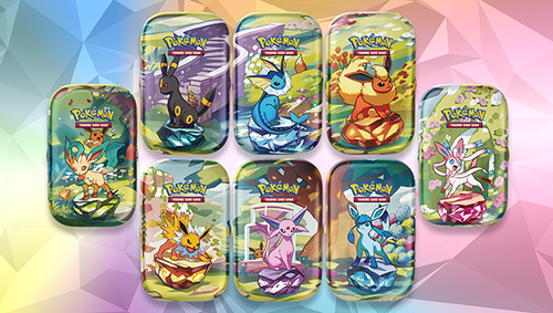  – קופסת TCG Pokémon Prismatic Evolutions Mini Tin