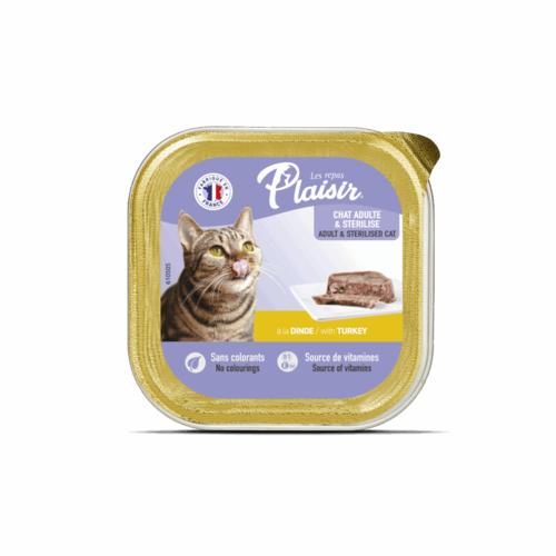 פטה הודו לחתולים בוגרים Les Repas Plaisir פחית אלומינום 100 גרם — חנות חיות חיות בעיר ויצמן 8 רחובות