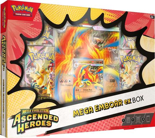 Pokémon Ascended Heroes Mega Emboar EX Box TCG Cards Game 