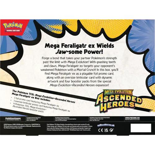 Pokémon Ascended Heroes Mega Feraligatr EX Box TCG Cards Game 