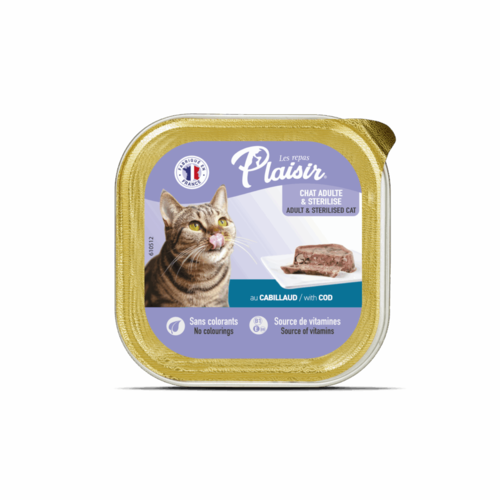 פטה בקלה לחתולים בוגרים ומסורסים Les Repas Plaisir פחית אלומינום 100 גרם — חנות חיות חיות בעיר ויצמן 8 רחובות