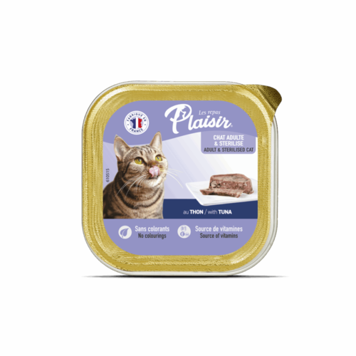 פטה טונה לחתולים בוגרים ומסורסים Les Repas Plaisir פחית אלומינום 100 גרם — חנות חיות חיות בעיר ויצמן 8 רחובות