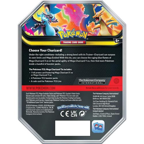 TGC Cards Pokemon – קופסת PokéBox Mega Charizard EX Spring Tin 2026