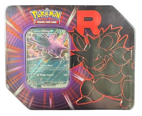 Team Rocket Nidoking EX Tin (5 Packs) – קופסת Team Rocket Nidoking EX (5 חבילות)