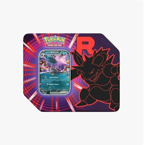 Team Rocket Nidoking EX Tin (5 Packs) – קופסת Team Rocket Nidoking EX (5 חבילות)