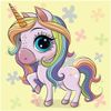ערכת שיבוץ יהלומים לילדים עם מסגרת - חד קרן