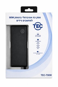 מטען אוניברסלי למחשב נייד TEC-T90W 90W