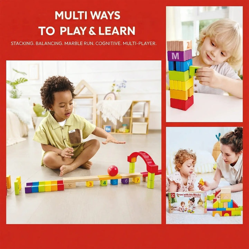 משחק 10 קוביות מונטסורי מוטורי לפעוטות עם 16 כרטיסיות אתגר