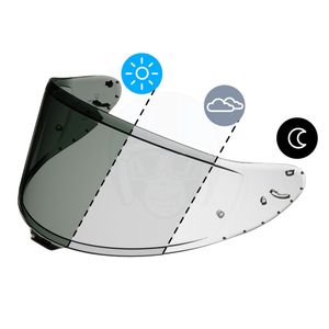 משקף שחור פוטוכרומטי קסדה שואי אן אקס אר 2 – SHOEI NXR ll CWR-1 PHOTOCHROMIC VISOR