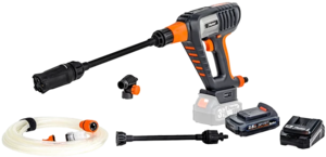 אקדח שטיפה בלחץ נטען  23 בר (330PSI) 18V - סוללה 2Ah + מטען - HUNTER