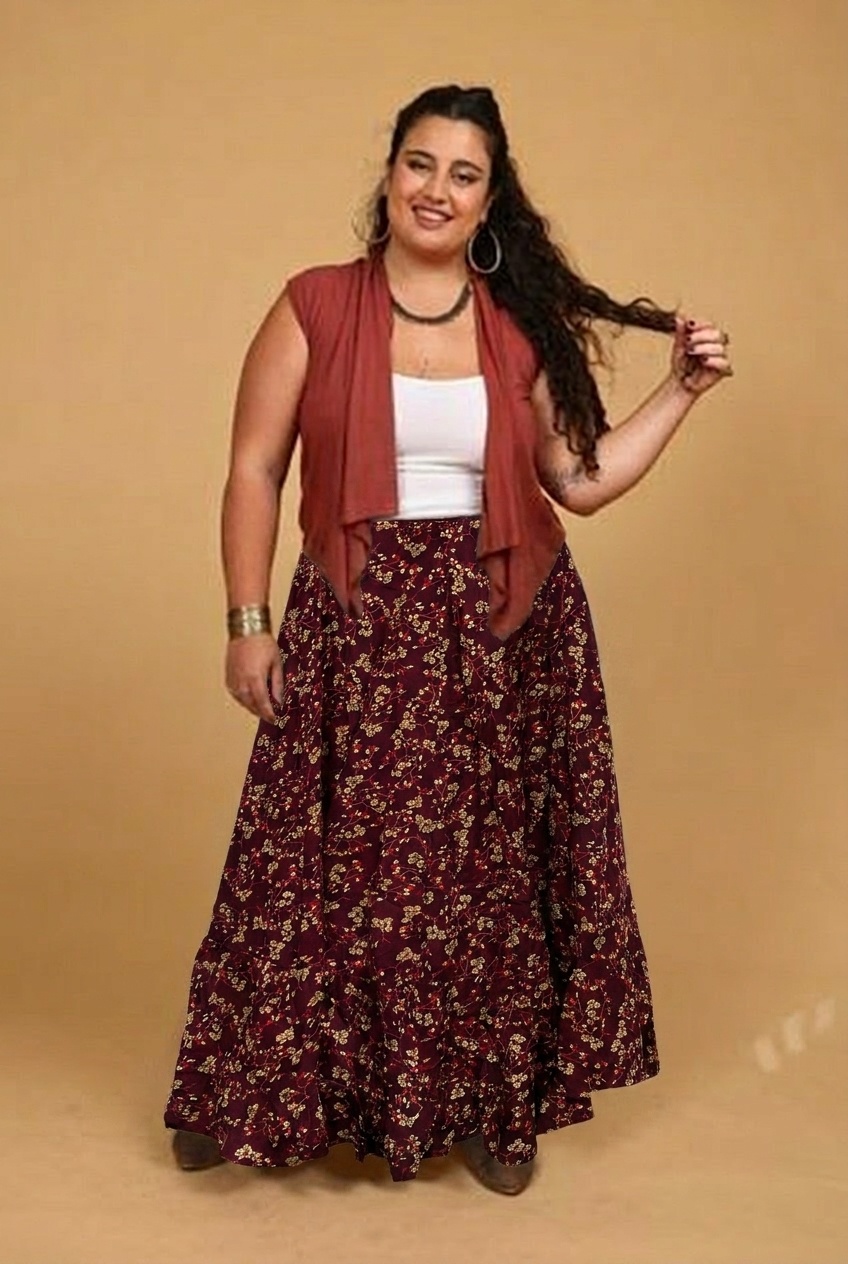 חצאית ויסקוזה plus size
