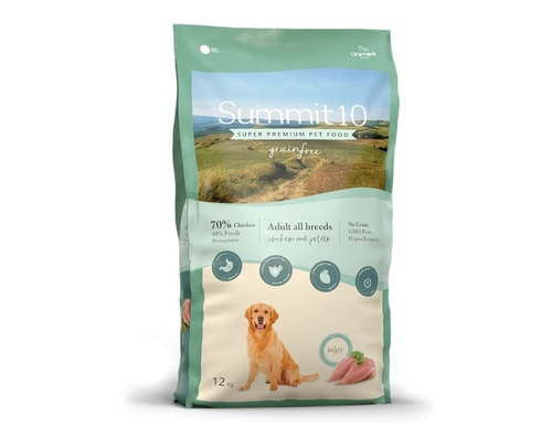 SUMMIT 10 סאמיט 10 גריין פריי עוף לכלב בוגר 12 ק
