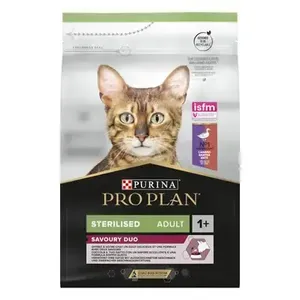 פרו פלאן חתול מסורס/מעוקרת ברווז וכבד 3 ק"ג | Pro Plan Savoury Duo Sterilised Duck & Liver For Cats 3kg