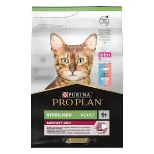 פרו פלאן חתול מסורס/מעוקרת קוד ופורל 3 ק"ג | Pro Plan Savoury Duo Sterilised Cod & Trout For Cats 3kg