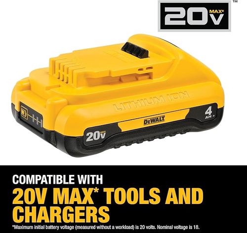 סוללת 4A קומפקטית -  DEWALT -  20V MAX  - יבואן רשמי