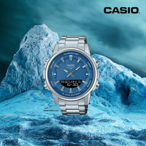 CASIO AMW-880D-2A1 משולב אנלוגי-דיגיטלי