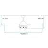 ‏מאוורר תקרה Erica 42" CCT 73244 עם שלט Westinghouse