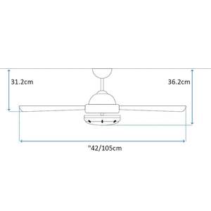 ‏מאוורר תקרה Erica 42" CCT 73244 עם שלט Westinghouse ווסטינגהאוס