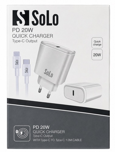 Solo PD 20W USB-C Quick Charger – מטען מהיר Solo PD 20W USB-C