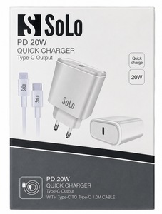 Solo PD 20W USB-C Quick Charger – מטען מהיר Solo PD 20W USB-C