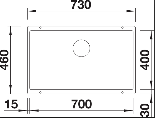 כיור מטבח דגם סבליין BLANCO 700-U – אנטרציט יבואן רשמי ניגא