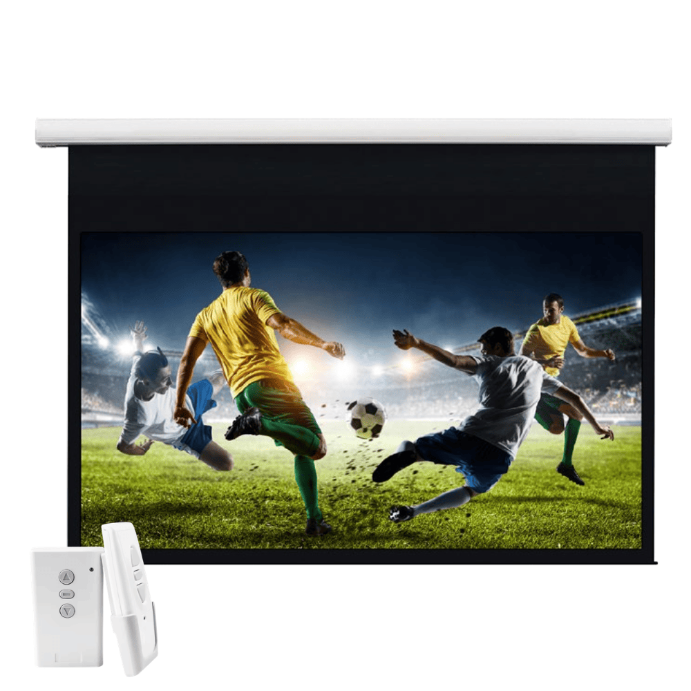 מסך חשמלי למקרן כולל שלט RF בגודל 244X244 ס"מ SINOSCREEN ERF244X244