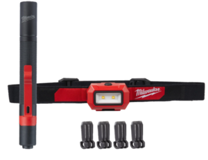 פנס ראש + פנס יד + קליפסים  - Milwaukee - HL2IPL-LED