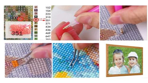 יצירת יהלומים על בסיס עץ גודל 30*40 דגם 1