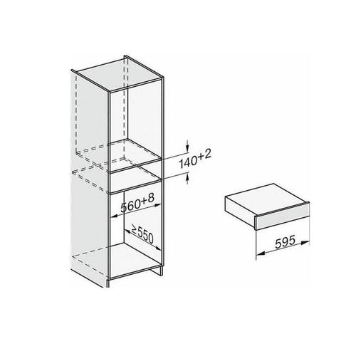 מגירת חימום גורמה 6 מע' Miele ESW7010 B